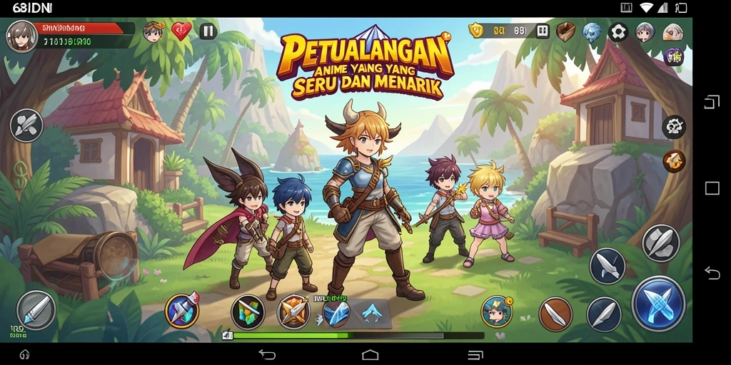 Screenshot gameplay <strong>68IDN</strong> menunjukkan aksi pertarungan yang seru dalam dunia Anime.