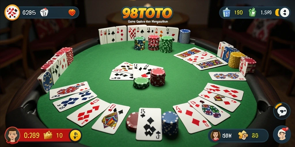 Tampilan gameplay Gaple yang menarik di 98TOTO.