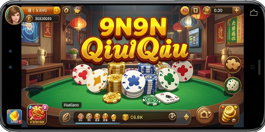 Tampilan gameplay QiuQiu yang seru dan menantang di 9N9N.