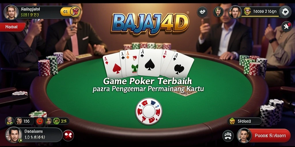 Tampilan gameplay Poker yang intens dan menegangkan di BAJAJ4D.