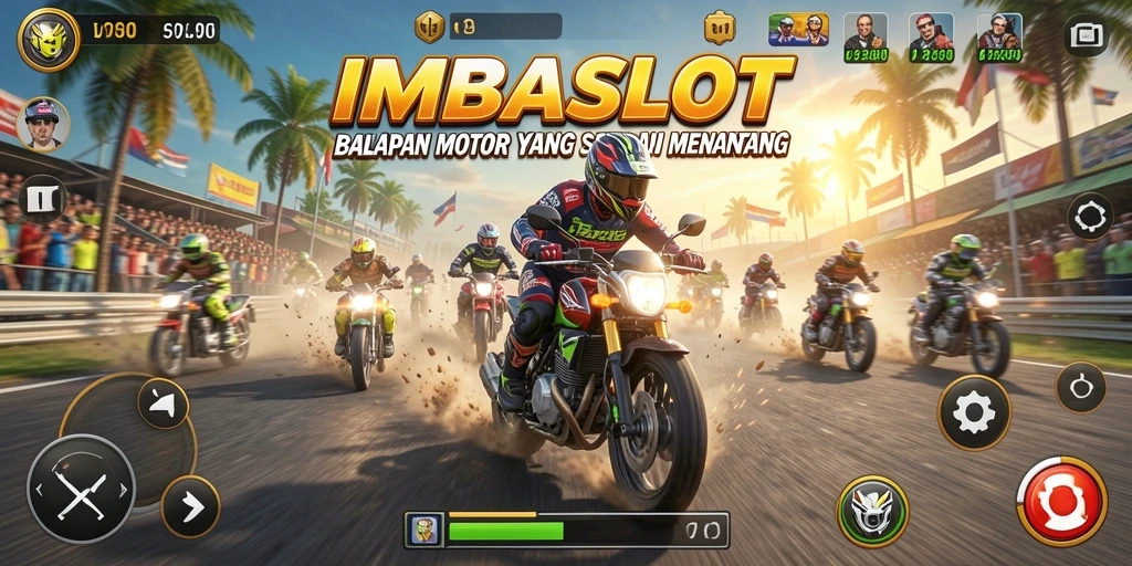 Gameplay seru balapan motor yang mendebarkan dalam IMBASLOT.
