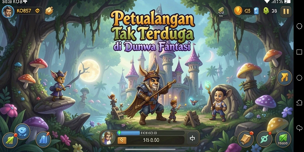 Tampilan gameplay yang penuh aksi dan petualangan seru.