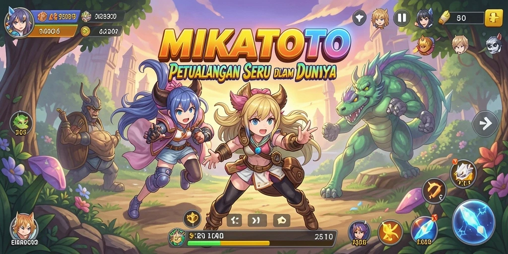 Screenshot gameplay MIKATOTO dengan karakter anime yang menawan.