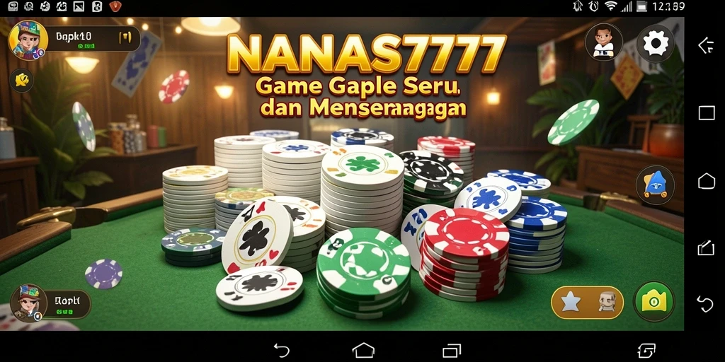 Tampilan screenshot gameplay Gaple yang mendebarkan di NANAS777.