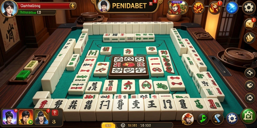 Tampilan grafis menarik dalam gameplay Mahjong di PENIDABET.