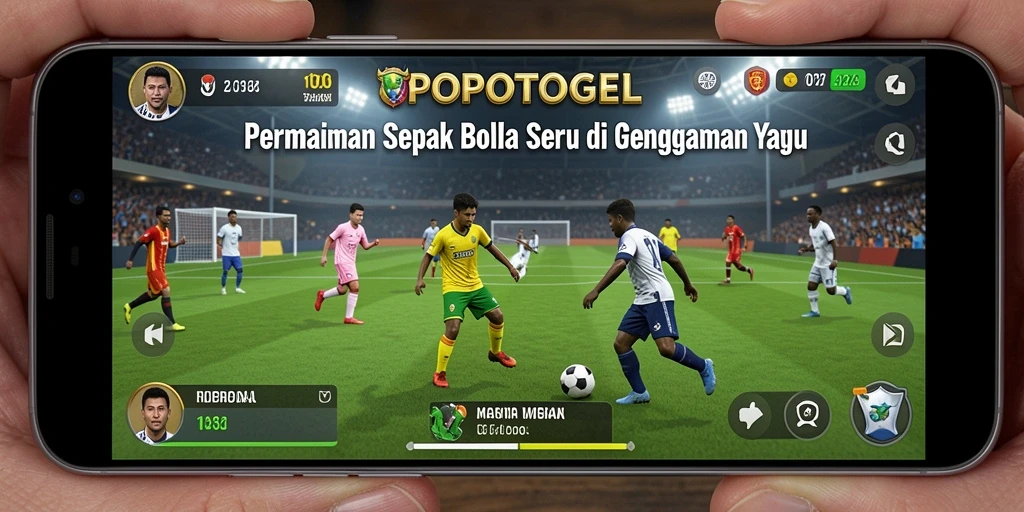 Screengrab dari gameplay <strong>POPOTOGEL</strong> yang menampilkan pertarungan sengit di lapangan.