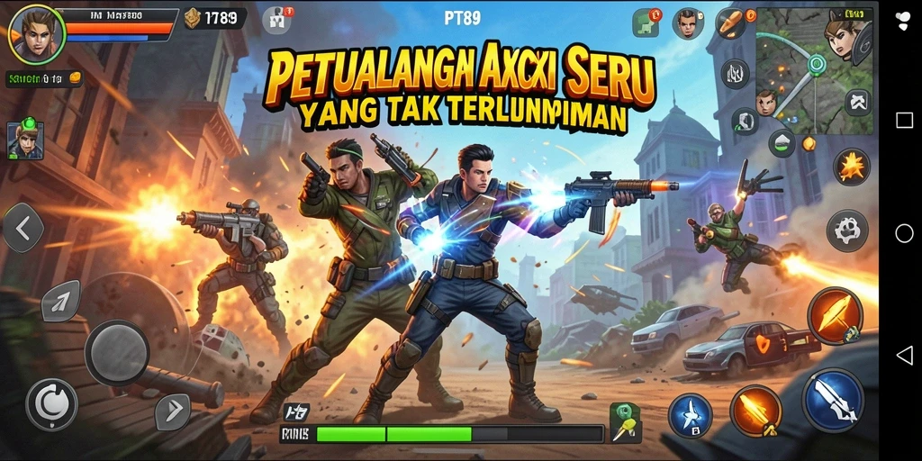 Tangkapan layar menunjukkan momen aksi mendebarkan dalam PT89.
