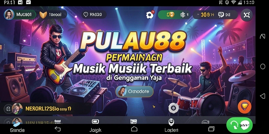 Screenshot utama PULAU88 menampilkan gameplay musik yang seru dan interaktif.