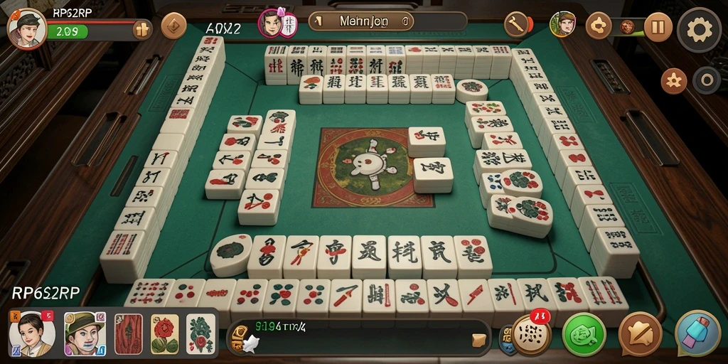 Tampilan gameplay Mahjong yang mengasyikkan di RP62RP.