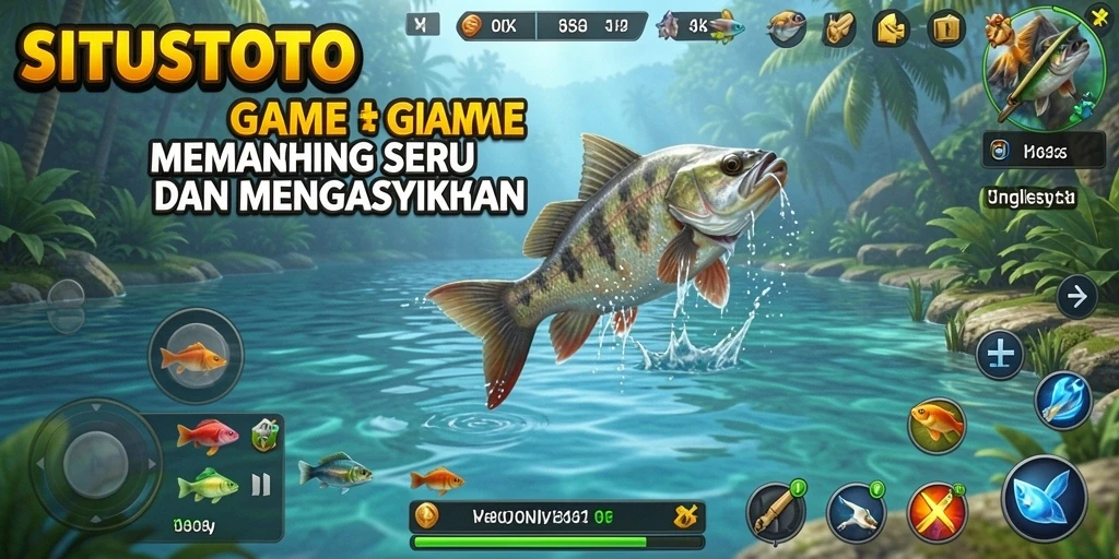 Menampilkan gameplay seru dalam aplikasi memancing SITUSTOTO.