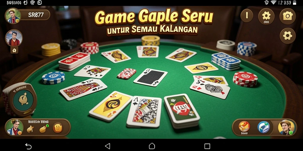 Tampilan gameplay Gaple yang seru dan interaktif di SR877.