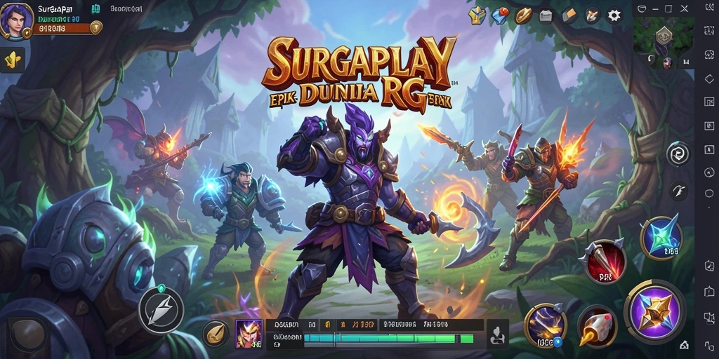 Screenshot dari gameplay SURGAPLAY dengan aksi bertarung seru.