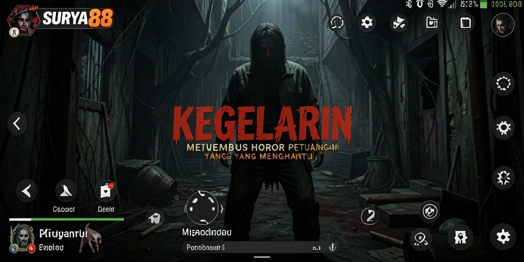 Tampilan gameplay SURYA88 yang menegangkan dan menyeramkan.
