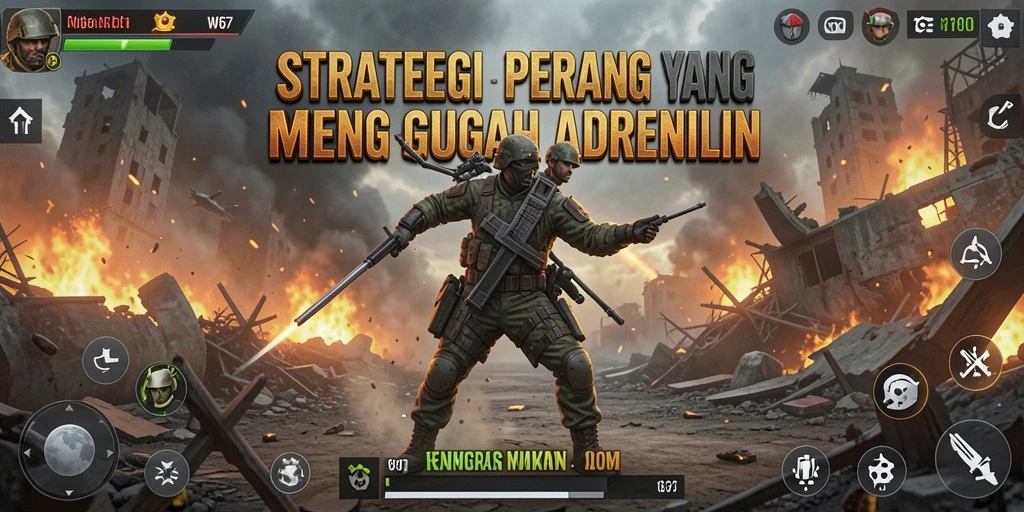 Gameplay W67 yang intens dengan pertempuran strategis yang seru.