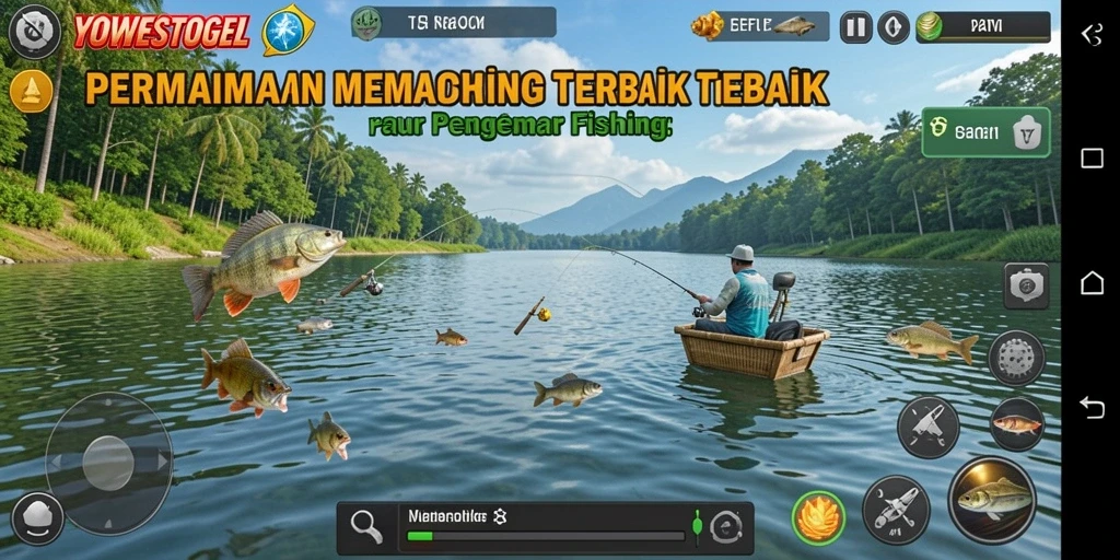 Tampilan menarik dari gameplay YOWESTOGEL dengan aksi memancing yang seru.